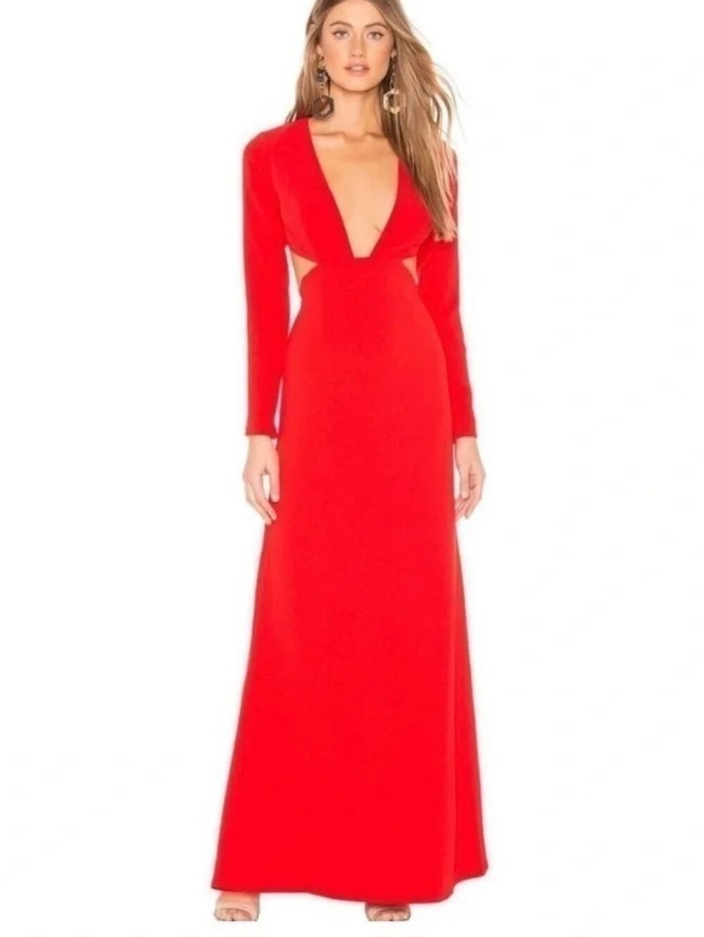 $268 Lovers + Friends Tessa Gown Maxi Dress Red